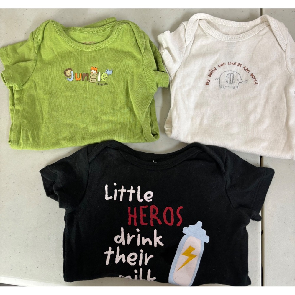 Lot of 3‎ Baby Boys Girls Bodysuits 6 Month Carter's Just One You Mini B